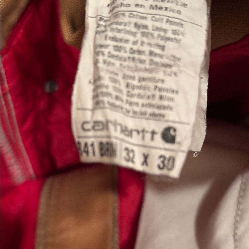 Vintage Carhartt Insulated Canvas Duck Bib Overalls - Picture 5 of 8